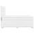 Pat box spring cu saltea, alb, 140x190 cm, piele ecologică GartenMobel Dekor