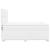 Pat box spring cu saltea, alb, 140x200 cm, piele ecologică GartenMobel Dekor