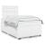 Pat box spring cu saltea, alb, 120x200 cm, piele ecologică GartenMobel Dekor