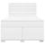Pat box spring cu saltea, alb, 140x200 cm, piele ecologică GartenMobel Dekor