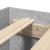 Cadru de pat, gri beton, 200x200 cm, lemn prelucrat GartenMobel Dekor