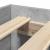 Cadru de pat, gri beton, 90x200 cm, lemn prelucrat GartenMobel Dekor