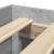 Cadru de pat, gri beton, 75x190 cm, lemn prelucrat GartenMobel Dekor