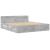 Cadru de pat cu tăblie gri beton 180x200 cm lemn prelucrat GartenMobel Dekor
