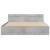 Cadru de pat cu tăblie gri beton 180x200 cm lemn prelucrat GartenMobel Dekor