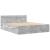 Cadru de pat cu tăblie gri beton 150x200 cm lemn prelucrat GartenMobel Dekor