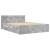 Cadru de pat cu tăblie gri beton 140x200 cm lemn prelucrat GartenMobel Dekor
