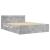 Cadru de pat cu tăblie gri beton 120x200 cm lemn prelucrat GartenMobel Dekor
