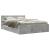 Cadru de pat cu tăblie gri beton 120x200 cm lemn prelucrat GartenMobel Dekor