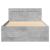 Cadru de pat cu tăblie gri beton 100x200 cm lemn prelucrat GartenMobel Dekor