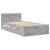 Cadru de pat cu tăblie gri beton 90x200 cm lemn prelucrat GartenMobel Dekor