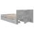 Cadru de pat cu tăblie, gri beton, 75x190 cm, lemn prelucrat GartenMobel Dekor