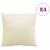 Perne de canapea, 4 buc., crem, 60x60 cm, textil GartenMobel Dekor