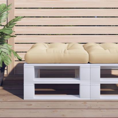 Pernă de paleți, bej, 60x60x12 cm, material textil GartenMobel Dekor