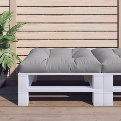 Pernă pentru paleți, gri, 80x80x12 cm, material textil GartenMobel Dekor