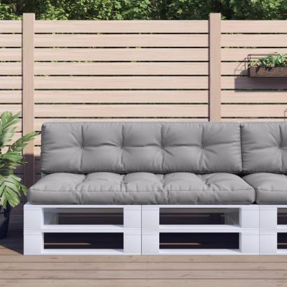 Perne pentru paleți, 2 buc., gri, material textil GartenMobel Dekor