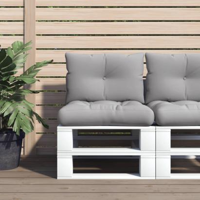 Perne pentru paleți, 2 buc., gri, material textil GartenMobel Dekor