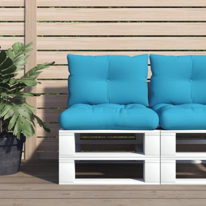 Perne de paleți, 2 buc., albastru, material textil GartenMobel Dekor