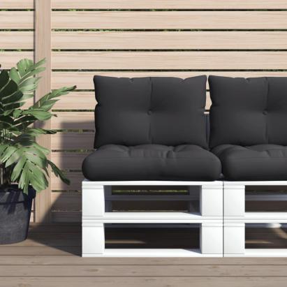 Perne de paleți, 2 buc., negru, material textil GartenMobel Dekor