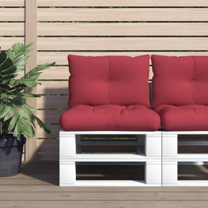 Perne de paleți, 2 buc., roșu vin, material textil GartenMobel Dekor