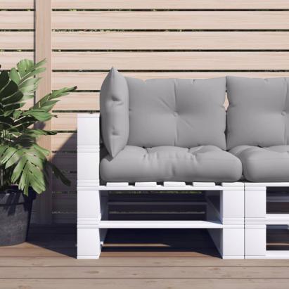 Perne de paleți, 3 buc., gri, material textil GartenMobel Dekor