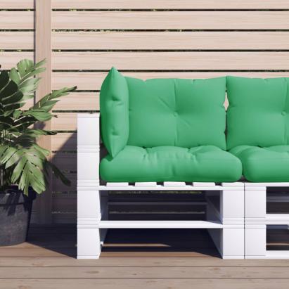 Perne de paleți, 3 buc, verde, material textil GartenMobel Dekor
