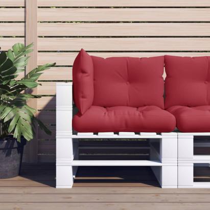 Perne de paleți, 3 buc., roșu vin, material textil GartenMobel Dekor
