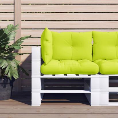 Perne de paleți, 3 buc, verde aprins, material textil GartenMobel Dekor