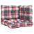 Perne pentru paleți, 3 buc., roșu carouri, material textil GartenMobel Dekor