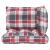 Perne pentru paleți, 3 buc., roșu carouri, material textil GartenMobel Dekor