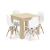 Set masa pentru sufragerie/living + 4 scaune Osaka alb, Artool, lemn, stejar sonoma, 80x80x75 cm GartenVIP DiyLine