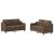 Set de canapele cu perne, 2 piese, maro, textil GartenMobel Dekor