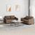 Set de canapele cu perne, 2 piese, maro, textil GartenMobel Dekor