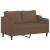 Set de canapele cu perne, 2 piese, maro, textil GartenMobel Dekor