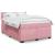 Pat box spring cu saltea, roz, 160x200 cm, catifea GartenMobel Dekor
