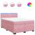 Pat box spring cu saltea, roz, 140x200 cm, catifea GartenMobel Dekor