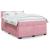 Pat box spring cu saltea, roz, 140x200 cm, catifea GartenMobel Dekor