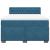 Pat box spring cu saltea, albastru, 140x200 cm, catifea GartenMobel Dekor