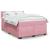 Pat box spring cu saltea, roz, 140x200 cm, catifea GartenMobel Dekor