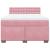 Pat box spring cu saltea, roz, 140x200 cm, catifea GartenMobel Dekor