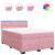Pat box spring cu saltea, roz, 160x200 cm, catifea GartenMobel Dekor
