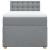Pat box spring cu saltea, gri deschis, 90x200 cm, textil GartenMobel Dekor