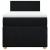 Pat box spring cu saltea, negru, 100x200 cm, textil GartenMobel Dekor