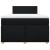 Pat box spring cu saltea, negru, 120x200 cm, textil GartenMobel Dekor