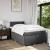 Pat box spring cu saltea, gri închis, 120x200 cm, textil GartenMobel Dekor
