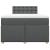 Pat box spring cu saltea, gri închis, 120x200 cm, textil GartenMobel Dekor