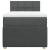 Pat box spring cu saltea, gri închis, 90x190 cm, textil GartenMobel Dekor