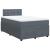 Pat box spring cu saltea, gri închis, 120x190 cm, catifea GartenMobel Dekor