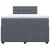 Pat box spring cu saltea, gri închis, 120x190 cm, catifea GartenMobel Dekor