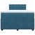 Pat box spring cu saltea, albastru, 120x200 cm, catifea GartenMobel Dekor